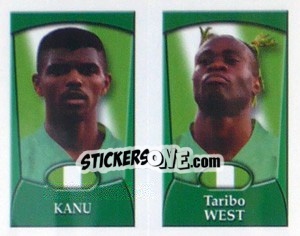 Sticker Nwankwo Kanu /  Taribo West - England 2002 - Merlin