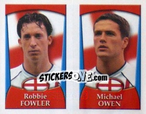 Sticker Robbie Fowler /  Michael Owen - England 2002 n. 233 - Merlin