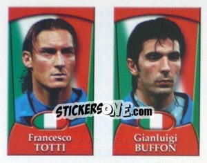 Figurina Francesco Totti /  Gianluigi Buffon