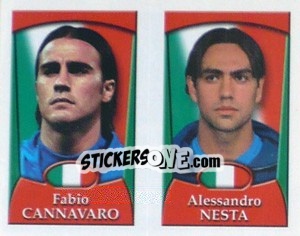 Sticker Fabio Cannavaro /  Alessandro Nesta - England 2002 n. 240 - Merlin