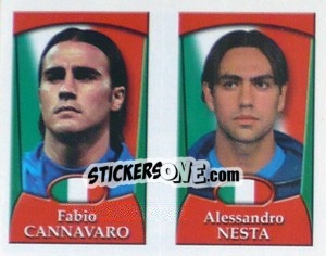 Cromo Fabio Cannavaro /  Alessandro Nesta - England 2002 - Merlin