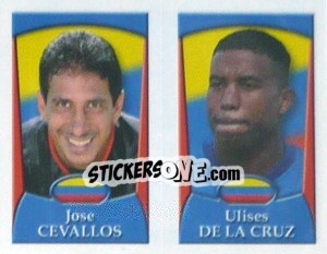 Cromo Jose Cevallos /  Ulises De La Cruz - England 2002 - Merlin