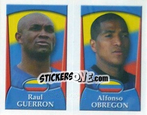 Sticker Raul Guerron /  Alfonso Obregon - England 2002 - Merlin