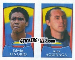 Sticker Edwin Tenorio /  Alex Aguinaga - England 2002 n. 247 - Merlin