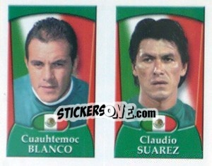 Sticker Cuauhtemoc Blanco /  Claudio Suarez - England 2002 - Merlin