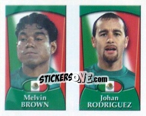 Sticker Melvin Brown /  Johan Rodriguez - England 2002 - Merlin