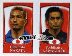 Sticker Hidetoshi Nakata /  Yoshikatsu  Kawaguchi - England 2002 - Merlin