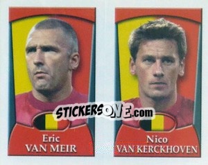 Sticker Eric Van Meir /  Nico Van Kerckhoven - England 2002 - Merlin