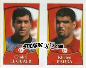 Sticker Chokri El Ouaer /  Khaled Badra - England 2002 n. 274 - Merlin