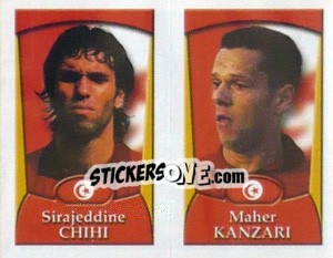 Sticker Sirajeddine Chihi /  Maher Kanzari - England 2002 - Merlin