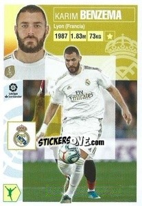 Sticker Benzema (18) - Liga Spagnola 2020-2021 n. 392 - Colecciones ESTE