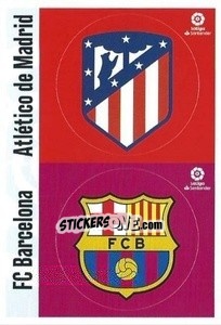Cromo Escudo ATLéTICO DE MADRID - BARCELONA (2) - Liga Spagnola 2020-2021 - Colecciones ESTE