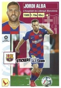 Sticker Jordi Alba (10) - Liga Spagnola 2020-2021 n. 110 - Colecciones ESTE
