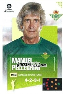 Sticker Entrenador - Manuel Pellegrini (1) - Liga Spagnola 2020-2021 - Colecciones ESTE