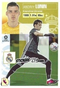 Sticker Andriy Lunin (3) - Liga Spagnola 2020-2021 n. 373 - Colecciones ESTE
