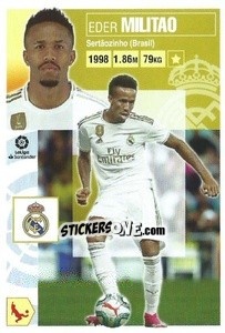 Sticker Militão (6A) - Liga Spagnola 2020-2021 n. 376 - Colecciones ESTE