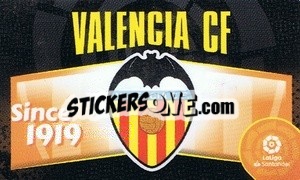 Sticker Escudo Valencia Cf - Liga Spagnola 2020-2021 n. E17 - Colecciones ESTE