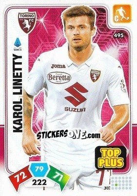 Sticker Karol Linetty - Calciatori 2020-2021. Adrenalyn XL n. 495 - Panini