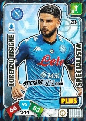 Sticker Lorenzo Insigne - Calciatori 2020-2021. Adrenalyn XL n. 510 - Panini
