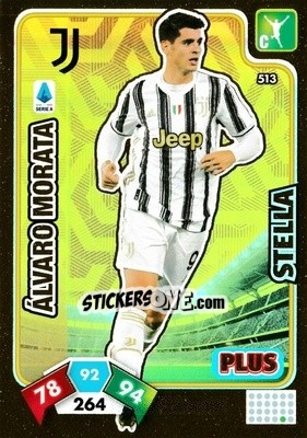 Sticker Álvaro Morata - Calciatori 2020-2021. Adrenalyn XL n. 513 - Panini