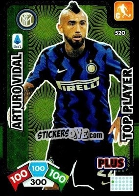 Sticker Arturo Vidal - Calciatori 2020-2021. Adrenalyn XL n. 520 - Panini