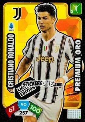 Sticker Cristiano Ronaldo - Calciatori 2020-2021. Adrenalyn XL n. LE-CR - Panini