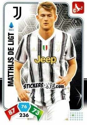Sticker Matthijs de Ligt - Calciatori 2020-2021. Adrenalyn XL n. 5 - Panini