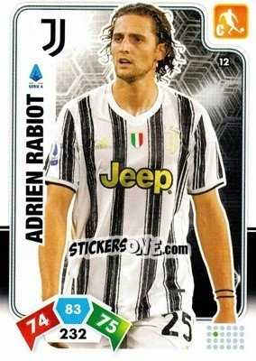 Sticker Adrien Rabiot - Calciatori 2020-2021. Adrenalyn XL - Panini
