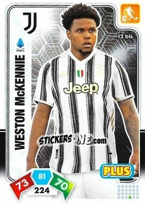 Sticker Weston McKennie - Calciatori 2020-2021. Adrenalyn XL n. 12bis - Panini