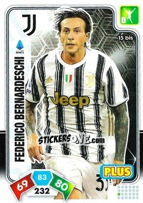 Sticker Federico Bernardeschi - Calciatori 2020-2021. Adrenalyn XL n. 15bis - Panini