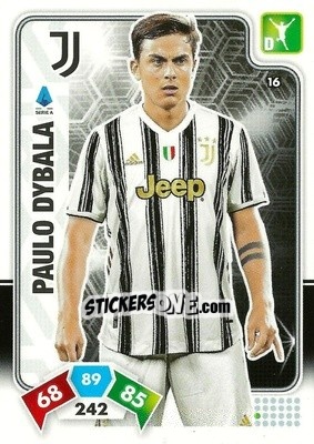 Sticker Paulo Dybala - Calciatori 2020-2021. Adrenalyn XL n. 16 - Panini