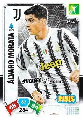 Sticker Álvaro Morata - Calciatori 2020-2021. Adrenalyn XL n. 17bis - Panini