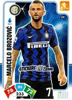 Sticker Marcelo Brozovic - Calciatori 2020-2021. Adrenalyn XL n. 29 - Panini