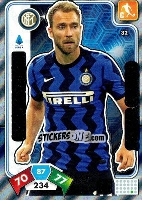 Sticker Christian Eriksen - Calciatori 2020-2021. Adrenalyn XL n. 32 - Panini
