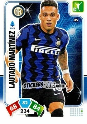 Sticker Lautaro Martínez - Calciatori 2020-2021. Adrenalyn XL n. 35 - Panini