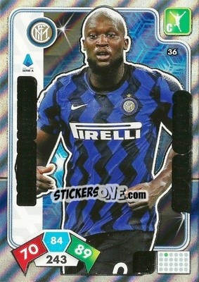 Sticker Romelu Lukaku - Calciatori 2020-2021. Adrenalyn XL n. 36 - Panini