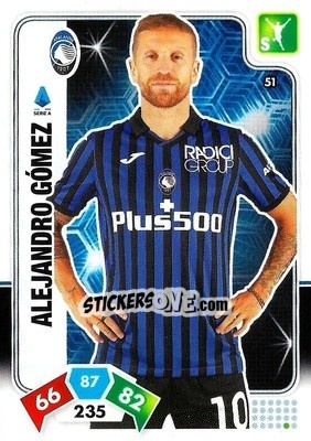 Sticker Alejandro Gomez - Calciatori 2020-2021. Adrenalyn XL n. 51 - Panini