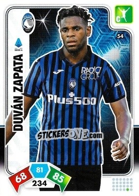 Sticker Duvan Zapata - Calciatori 2020-2021. Adrenalyn XL n. 54 - Panini
