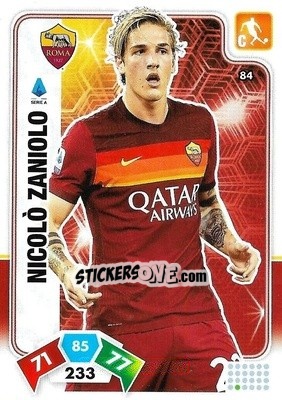 Sticker Nicolò Zaniolo - Calciatori 2020-2021. Adrenalyn XL n. 84 - Panini