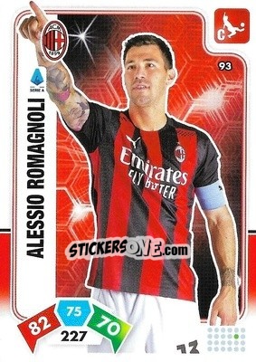 Sticker Alessio Romagnoli - Calciatori 2020-2021. Adrenalyn XL n. 93 - Panini