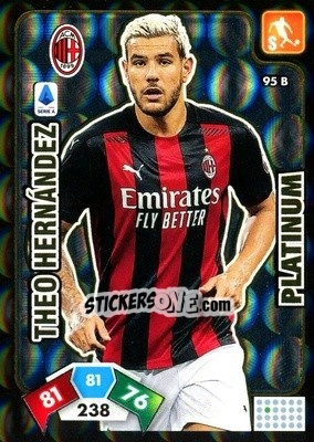 Sticker Theo Hernández - Calciatori 2020-2021. Adrenalyn XL n. 95B - Panini
