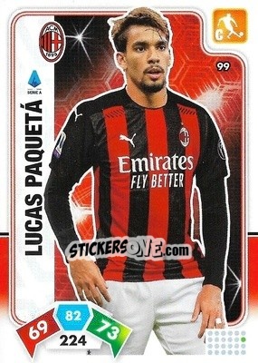 Sticker Lucas Paquetà - Calciatori 2020-2021. Adrenalyn XL n. 99 - Panini