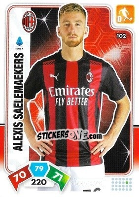 Figurina Alexis Saelemaekers - Calciatori 2020-2021. Adrenalyn XL - Panini