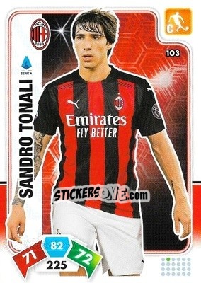 Figurina Sandro Tonali - Calciatori 2020-2021. Adrenalyn XL - Panini