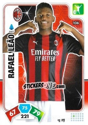Sticker Rafael Leao - Calciatori 2020-2021. Adrenalyn XL n. 106 - Panini