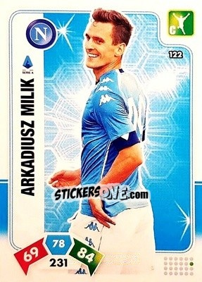 Sticker Arkadiusz Milik - Calciatori 2020-2021. Adrenalyn XL n. 122 - Panini