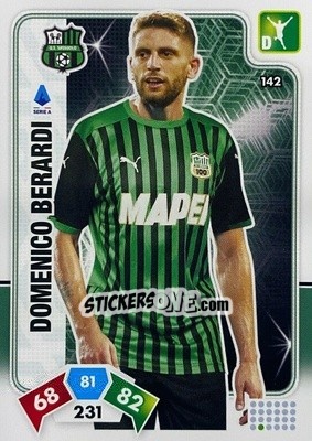 Sticker Domenico Berardi - Calciatori 2020-2021. Adrenalyn XL n. 142 - Panini