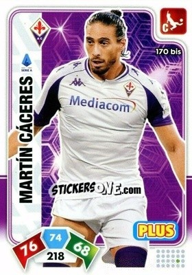 Sticker Martín Cáceres - Calciatori 2020-2021. Adrenalyn XL n. 170bis - Panini
