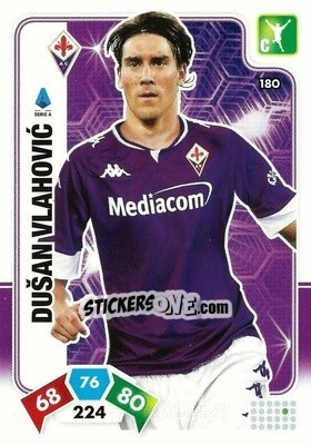 Sticker Dušan Vlahovic - Calciatori 2020-2021. Adrenalyn XL n. 180 - Panini