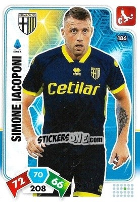 Figurina Simone Iacoponi - Calciatori 2020-2021. Adrenalyn XL - Panini